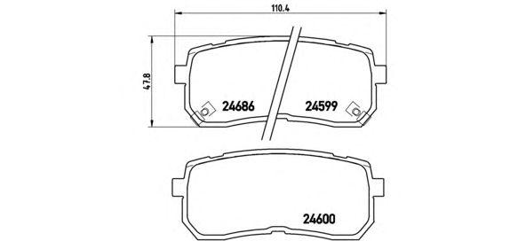 

КОЛОДКИ ТОРМОЗНЫЕ ЗАД CARNIVAL III 2,7-2,9 06-, P30035