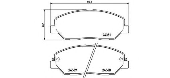 

КОЛОДКИ ТОРМОЗНЫЕ ПЕР К-Т HYUNDAI SANTA FE 05, P30036