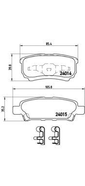 

КОЛОДКИ ТОРМОЗНЫЕ ДИСКОВЫЕ ЗАД LANCER 09 03--, P54034