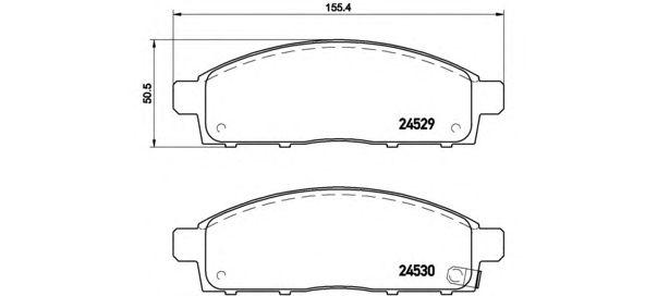 

КОЛОДКИ ТОРМОЗНЫЕ ПЕР К-Т MITSUBISHI L200, P54038