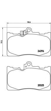 

КОЛОДКИ ТОРМОЗНЫЕ LEXUS GS (L1) 09/11- / LEXUS GS (S19) 01/05-12/12 / LEXUS IS C (GSE2) 04/09- / LE, P83072