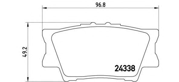 

КОЛОДКИ ТОРМОЗНЫЕ DAIHATSU ALTIS SALOON 05/12- / LEXUS ES (V4) 03/06-12/12 / LEXUS ES (V6) 06/12- /, P83089
