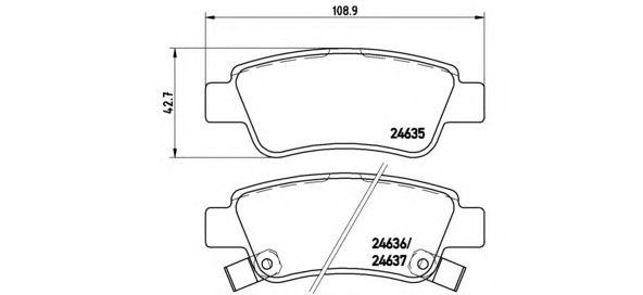 

КОЛОДКИ ТОРМОЗНЫЕ HONDA CR-V III (RE) 06/06- / HONDA CR-V IV (RM) 01/12-, P28046