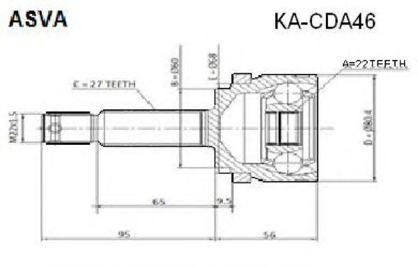 

ШРУС НАРУЖ, KACDA46