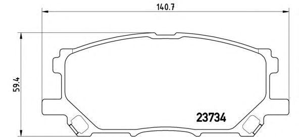 

КОЛОДКИ ТОРМОЗНЫЕ ДИСКОВЫЕ ПЕР LEXUS RX (U3) 02/03-12/08 / TOYOTA HARRIER (U3) 02/03-12/13, P83067