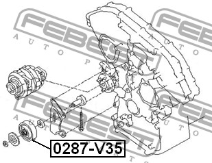 

РОЛИК НАТЯЖНОЙ (NISSAN INFINITI FX45/35 S50 2002-2008), 0287V35