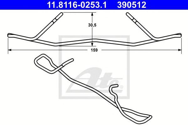 Пружина пер.cуппорта mercedes c,e