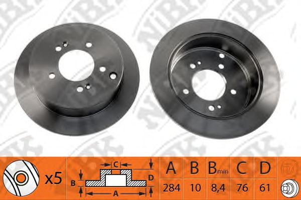 

ДИСК ТОРМОЗНОЙ ЗАД HY IX35 2.0L 10-, SANTA FE 2.0/2.4L 01-06, TRAJET 2.0L 99-03, 2.7L 00-04, RN1176