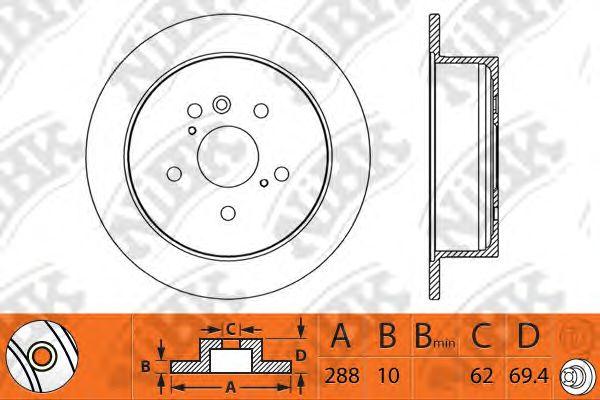 

ДИСК ТОРМОЗНОЙ ЗАД TO HARRIER MCU30W/35W 03-06, MCU38W 05-09, GSU31W/36W 06-, LX RX300 MCU3, RN1255