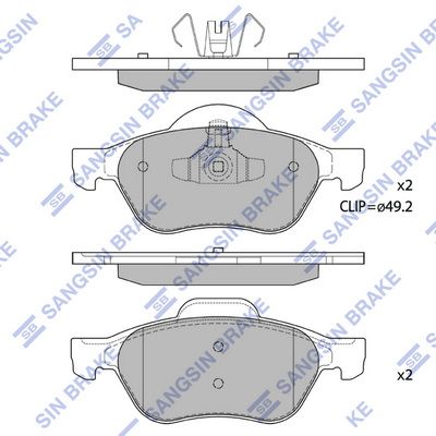 

КОЛОДКИ ТОРМОЗНЫЕ ПЕР RENAULT MEGANE II 03-, SP1414