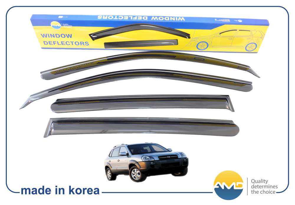 

К-Т ДЕФЛЕКТОРОВ ОКОН BLACK, К-Т 4ШТ. HYUNDAI TUCSON 04-10, AMDDK125