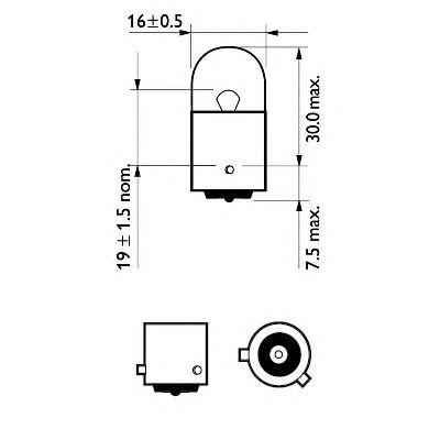 

ЛАМПА СИГНАЛЬНАЯ RY10W 12V 10W ( 1 ШТ.), 12093NACP