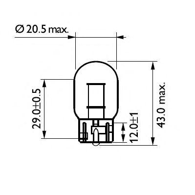 Лампа периферийная WY21W 12V 21W Блистер 2 шт...