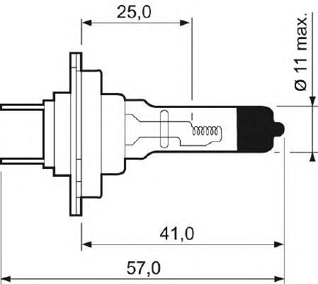 

Лампа галогеновая VALEO Light +50% H7 PX26D 12V 55W, 032519