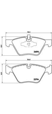 Колодки тормозные дисковые к-т bmw 1 (e81, e87) 120d kw 130 03