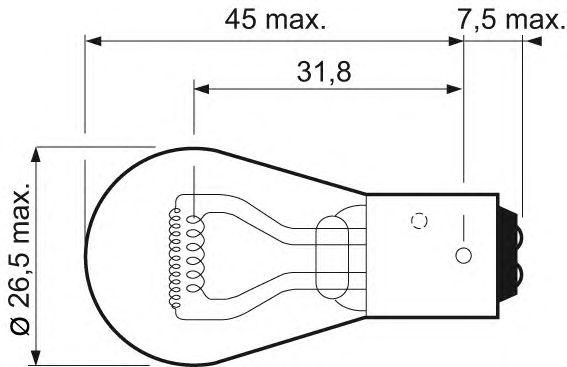 

ЛАМПА P21/4W ESSENTIAL, 10ШТ., 032205