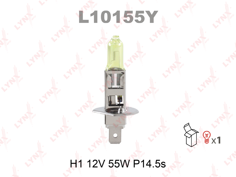 

ЛАМПА ГАЛОГЕНОВАЯ H1 12V 55W P14.5S YELLOW, L10155Y