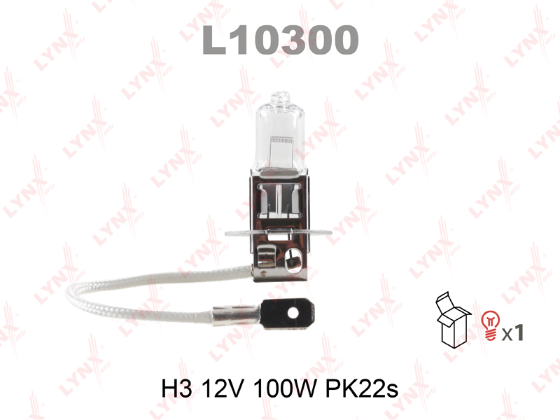 

ЛАМПА ГАЛОГЕНОВАЯ H3 12V 100W PK22S, L10300