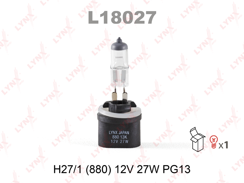 

ЛАМПА Н27/1 4007/1 FN 12V 27W CELEN, HALOGEN FIANIT(ПРОЗРАЧНАЯ) +35% LONG LIFE, UV-STOP, L18027