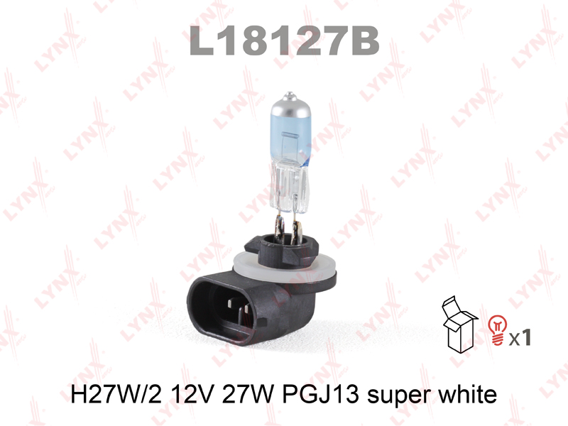 

ЛАМПА ГАЛОГЕННАЯ H27 12V 27W PGJ13 (881) SUPER WHITE, L18127B