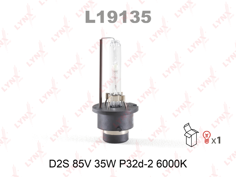 Лампа ксенон Lynx , D2S, 6000K, 35W, коробка,...