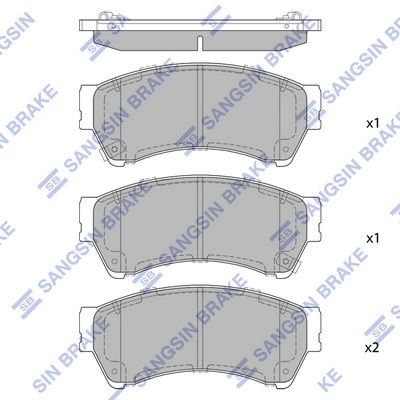 

КОЛОДКИ ТОРМОЗНЫЕ ПЕРЕДНИЕ SP1475/SANGSIN BRAKE, SP1475