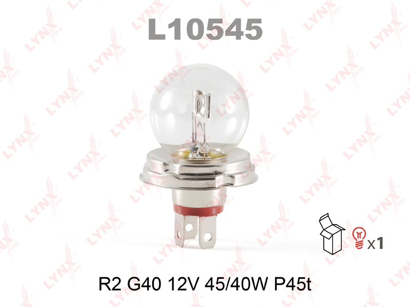 

ЛАМПА ГАЛОГЕНОВАЯ R2 12V 45/40W P45T, L10545