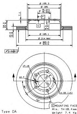 

ДИСК ТОРМОЗНОЙ ЗАД С АНТИКОРОЗИОННЫМ UV-ПОКРЫТИЕМ BMW 5 (E60 61), 09942511