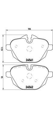 

КОЛОДКИ ТОРМОЗНЫЕ ДИСКОВЫЕ К-Т 5 F10, P06064