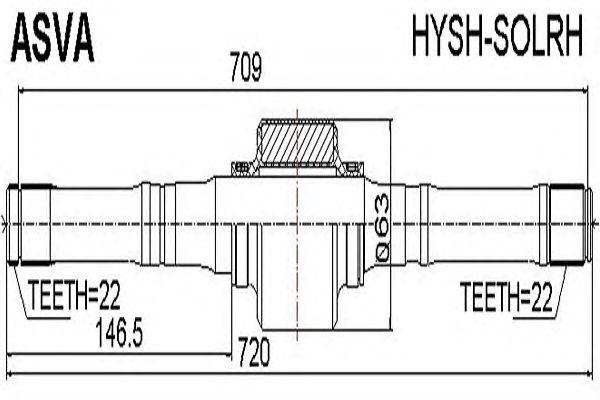 

ПОЛУОСЬПРАВАЯ22X724X22, HYSHSOLRH