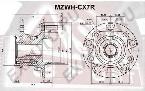 

СТУПИЦА КОЛЕСА ЗАД, MZWHCX7R