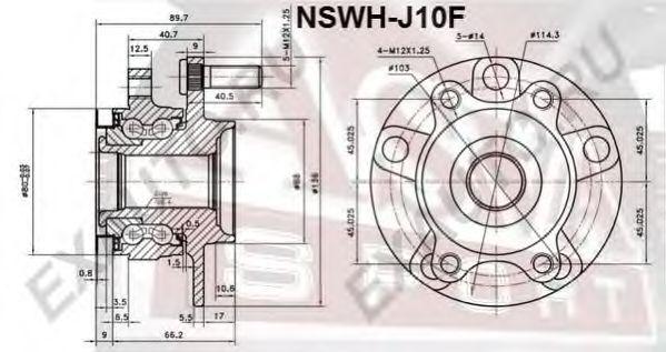 

СТУПИЦА КОЛЕСА ПЕР, NSWHJ10F