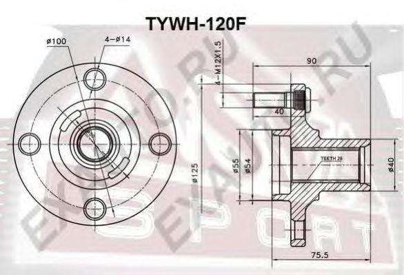 

СТУПИЦА КОЛЕСА ПЕР, TYWH120F