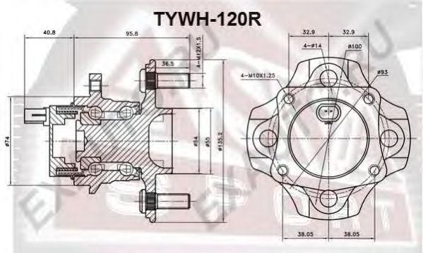 

СТУПИЦАЗАДНЯЯСДАТЧИКОМАБС, TYWH120R