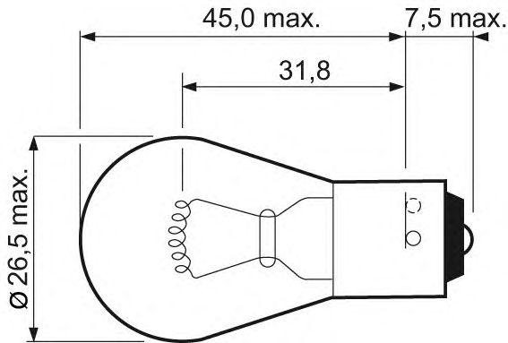 

ЛАМПА СИГНАЛЬНАЯ PY21W 2 ШТ., 032103