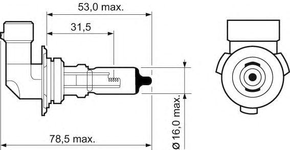 

Лампа галогеновая VALEO Essential HB4 P22D 12V 51W, 032015