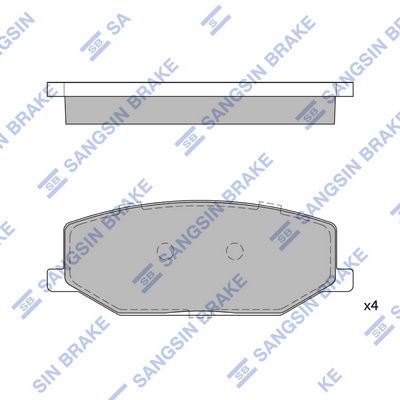 

КОЛОДКИ ТОРМОЗНЫЕ ПЕРЕДНИЕ SP1540, SP1540