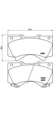 

КОЛОДКИ ТОРМОЗНЫЕ ДИСКОВЫЕ LEXUS LX (J2) 08/07- / TOYOTA (FAW) LAND CRUISER (J20) 01/12- / TOYOTA (, P83107