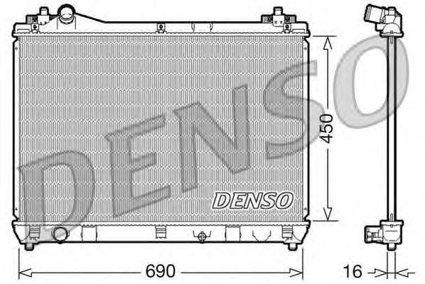 Радиатор охлаждения ДВС DENSO арт. DRM47016