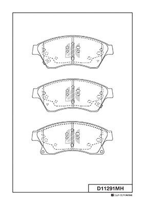 

КОЛОДКИ ТОРМОЗНЫЕ, ПЕРЕДНИЕ (С АНТИСКРИПНОЙ ПЛАСТИНОЙ) OP ASTRA (J) 15 09-CH CRUZE 09-, D11291MH