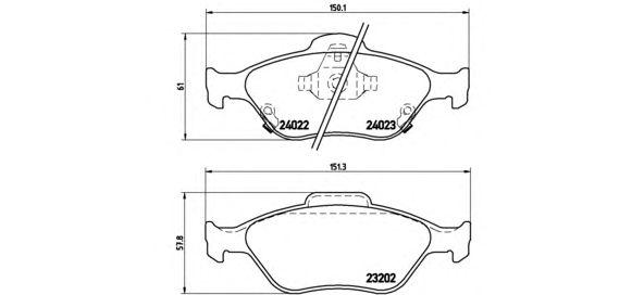 Колодки тормозные toyota yaris p90