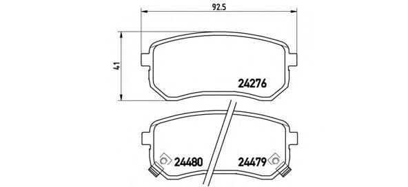 Колодки тормозные, dodge i 10 01/07- / hyundai (beijing) elantra / langdong 01/12- / hyundai i10 (ba