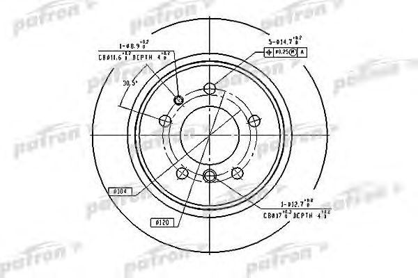 

ДИСК ТОРМОЗНОЙ ЗАДН BMW 5 86-90, 5 88-95, 5 TOURING 91-97, PBD2557