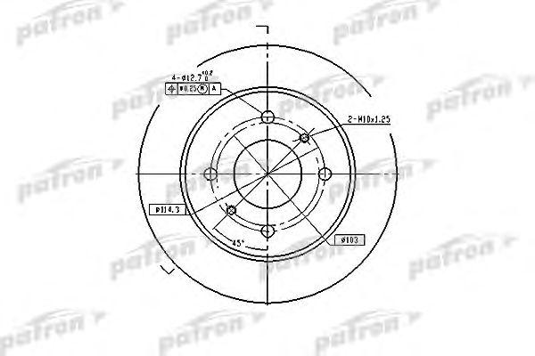 

ДИСК ТОРМОЗНОЙ ЗАДН NISSAN: ALMERA II 00-, ALMERA II HATCHBACK 00-, PRIMERA 90-9, PBD2592