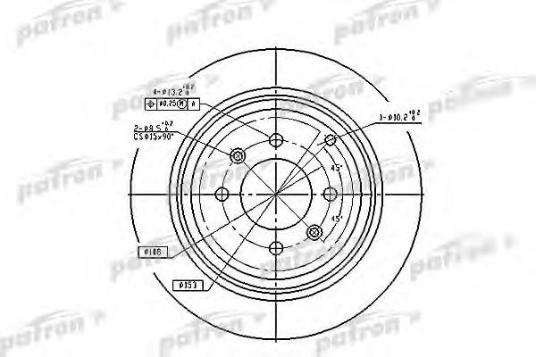 

ДИСК ТОРМОЗНОЙ ЗАДН PEUGEOT 406 95-04, 406 BREAK 96-04, 406 КУПЕ 97-04, PBD2781