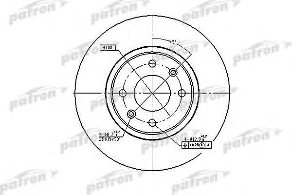 

ДИСК ТОРМОЗНОЙ ПЕРЕДН PEUGEOT 406 95-04, 406 BREAK 96-04, PBD2782