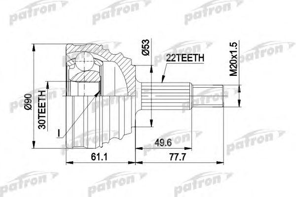 

ШРУС НАРУЖН К-КТ VW: GOLF, JETTA, VENTO 1.8-2.0 11.91-, PASSAT 4.88-, PCV1009