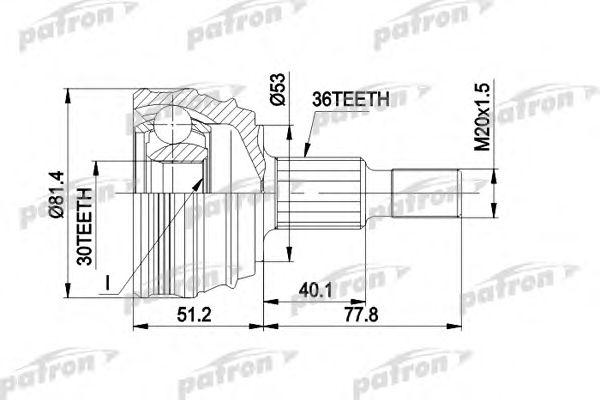 

ШРУС НАРУЖН К-КТ AUDI: A3 1.6 09/96-08/00, 08/00-, SEAT: TOLEDO 1.4 16V / 1.6 99, PCV1241