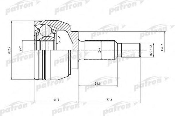 

ШРУС НАРУЖН К-КТ RENAULT SCENIC II/MEGAN II/GRAND SCENIC 02-, PCV1519