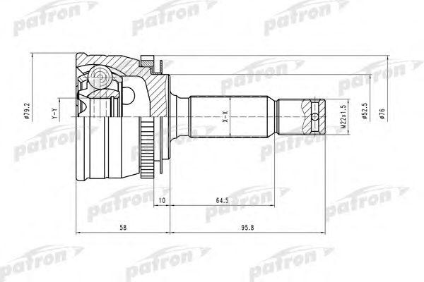 

ШРУС НАРУЖН К-КТ HYUNDAI: GETZ 02- A:25, B:22, ABS:48, PCV1545